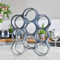 Antique Nickel "Floating Bubbles" Wine Rack in Kitchen Setting  Antique Nickel "Floating Bubbles" Wine Rack in Kitchen Setting