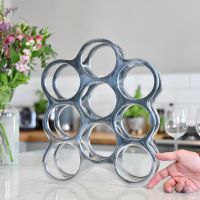 Antique Nickel "Floating Bubbles" Wine Rack in Situ  Antique Nickel "Floating Bubbles" Wine Rack in Situ