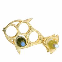 Gold "Fish" Wine Rack 