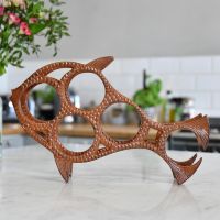 Rustic "Fish" Wine Rack in Situ Rustic "Fish" Wine Rack in Situ