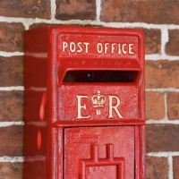 Close up of Hand Painted Post Box Close up of Hand Painted Post Box