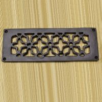 Flower Design Satin Black Cast Iron Air Brick