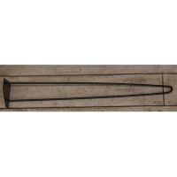 Two Prong Hairpin Table Leg Finished in a Satin Black