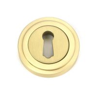 Satin Brass "Circular" Art Deco Escutcheon - 53mm x 11mm Satin Brass "Circular" Art Deco Escutcheon - 53mm x 11mm