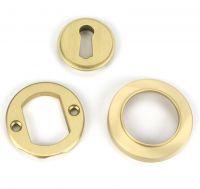 Parts for Satin Brass "Circular" Escutcheon - 53mm x 11mm
