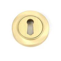Satin Brass "Circular" Escutcheon - 53mm x 11mm