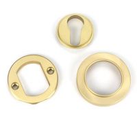 Parts for Satin Brass "Circular" Euro Escutcheon - 53mm x 11mm