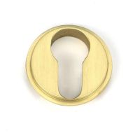 Keyhole Cover for Satin Brass "Circular" Euro Escutcheon - 53mm x 11mm