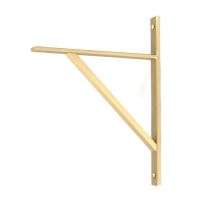 Satin Brass "Claremont" Traditional Shelf Bracket - 260mm x 200mm