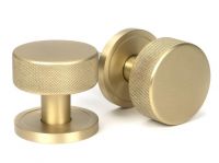Satin Brass "Royale" Mortice Rim Knob Set - 63mm
