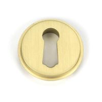 Keyhole Cover for Satin Brass "Squared" Traditional Escutcheon - 53mm x 11mm