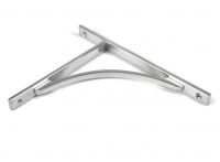 Close-Up of Satin Chrome "Appleton" Traditional Arched Shelf Bracket - 260mm x 200mm