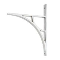 Satin Chrome "Ascension" Arched Crescent Shelf Bracket - 260mm x 200mm