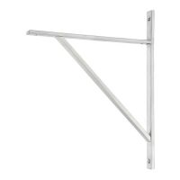 Satin Chrome "Claremont" Traditional Shelf Bracket - 314mm x 250mm