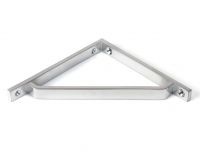 Close-Up of Satin Chrome "Emmanuel" Modern Shelf Bracket - 150mm x 150mm
