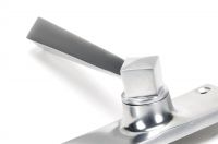 Satin Chrome Lever Euro Door Handle Close Up Satin Chrome Lever Euro Door Handle Close Up