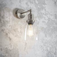 Adjustable Wall Light in Satin Nickel 