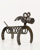 Recycled Metal Dachshund Sculpture