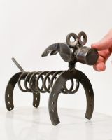 Scale image of recycled metal art sculpture