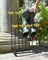 Scale image of black and gold bumblebee boot rack Scale image of black and gold bumblebee boot rack