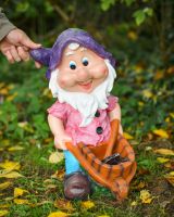 Scale image of colourful garden gnome sculpture Scale image of colourful garden gnome sculpture