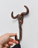 Scale image of Copper Longhorn Coat Hook Scale image of Copper Longhorn Coat Hook