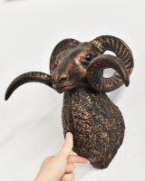 Scale image of Copper Ram Wall Bust
