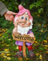 Scale image of colourful outdoor gnome sculpture Scale image of colourful outdoor gnome sculpture