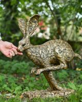 Scale image of "Diggory" the Sprinting Hare Garden Sculpture