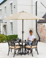 scale image of patio table and chairs set