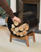 Scale image of modern minimalist log basket