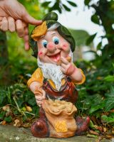 Scale image of colourful garden gnome ornament