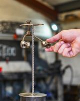 Scale image of "Pull" the Recycled Metal Sculpture