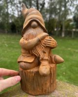 Scale image of rustic finish cast iron garden gnome Scale image of rustic finish cast iron garden gnome