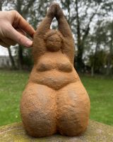 Scale image of rustic finish yoga silhouette garden sculpture