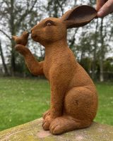 Scale image of rustic finish woodland animal outdoor sculpture