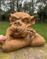 Scale image of Rustic Cast Iron "Oberon" Gargoyle Sculpture