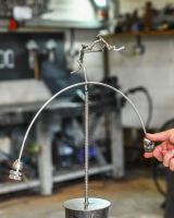 Scale image of Recycled Metal Figure Skating Sculpture Scale image of Recycled Metal Figure Skating Sculpture