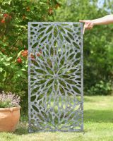 Scale image of Steel Water Lilies Decorative Garden Screen