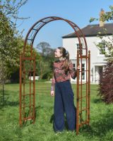 Classic "Pinecrest" Rustic Rose Arch to Scale