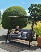 Scale image of "Thornbury" Reclining Swing Seat with Built-in Solar Lights