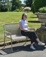 Scale image of grey outdoor bench