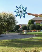 Scale image of iridescent blue and purple windspinner