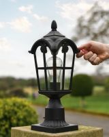 Scale Shot Gothic Style Pillar Light  Scale Shot Gothic Style Pillar Light