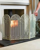 Scale Shot of "French Victoriana" Cream Fire Screen Scale Shot of "French Victoriana" Cream Fire Screen