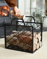 Scale Shot of Contemporary "Diamond" Design Log Holder