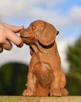 Scale Shot Of Rustic Dog Garden Sculpture Scale Shot Of Rustic Dog Garden Sculpture