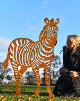 Scale Shot of Sheet Steel Rustic Zebra Garden Silhouette - 125cm Scale Shot of Sheet Steel Rustic Zebra Garden Silhouette - 125cm