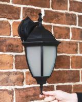 Scale Shot of Traditional Black "Winter Frost" Aluminium Victorian Top Fix Wall Lantern - 36cm Scale Shot of Traditional Black "Winter Frost" Aluminium Victorian Top Fix Wall Lantern - 36cm