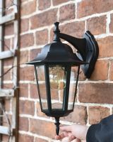 Scale Shot of Black Clear Glass Elegant Wall Light Scale Shot of Black Clear Glass Elegant Wall Light